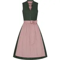 Midi Dirndl 65 cm grün altrosa Valentina 014425