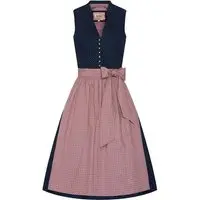 Midi Dirndl 65 cm dunkelblau rosenholz Valentina 014426