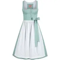 Dirndl lang 85 cm mint weiß Melinda 014669