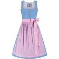 Midi Dirndl 65 cm hellblau rosa Lisa 014673