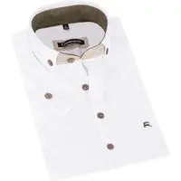 Trachtenhemd kurzarm weiß braun Oliver 014753