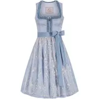 Midi Dirndl 65 cm hellblau silber Elena 014818