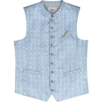 Trachtenweste hellblau gemustert Chris 014975