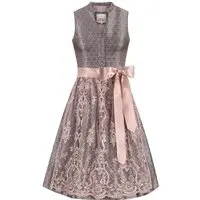 Midi Dirndl 65 cm grau altrosa Kim 014992