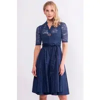 Midi Dirndl 65 cm dunkelblau Amalia 015427