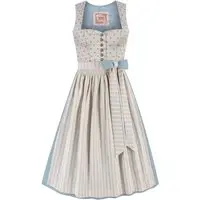 Midi Dirndl 70 cm natur blaugrau Melanie 015869