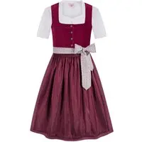 Kinder Dirndl rot Samt Caroline 015895
