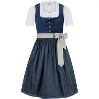 Kinder Dirndl blau Samt Caroline 015896