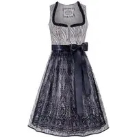 Midi Dirndl 70 cm grau metallic blau Joline 015942