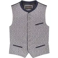 Trachtenweste blau grau Franz 016083