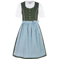 Kinder Dirndl dunkelgrün hellblau 016318