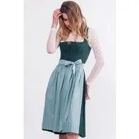 Midi Dirndl 65 cm dunkelgrün mint Frieda 016557