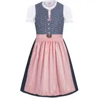 Kinder Dirndl blau altrosa Heidi 016603
