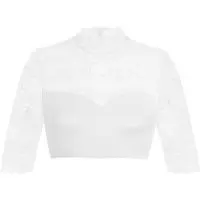 Dirndlbluse Spitze weiß Stretch Aileen 012890