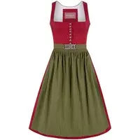 Midi Dirndl 65 cm rot oliv Valerie 017433