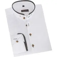 Trachtenhemd VINZENT (slim fit) ~ ~ weiß, anthrazit