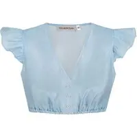 Dirndlbluse DIANA ~ hellblau