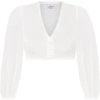 Dirndlbluse aus Chiffon ~ ~ weiß