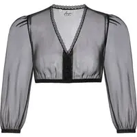 Dirndlbluse aus Chiffon ~ ~ schwarz