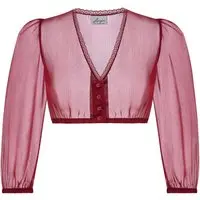 Dirndlbluse aus Chiffon ~ ~ rot