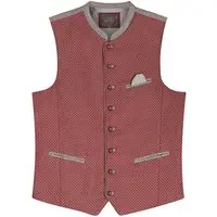 Trachtenweste rot grau gemustert Marco 014977