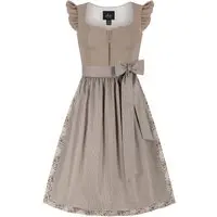 Dirndl JANA (70 cm) mit Leinen-Mieder ~ ~ taupe