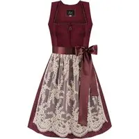 Dirndl SARAH (60 cm) ~ ~ dunkelrot, creme
