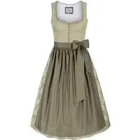 Dirndl OLIVIA (75 cm) mit Leinen-Mieder ~ ~ salbei, oliv