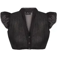 Dirndlbluse CELINA ~ ~ schwarz, silber