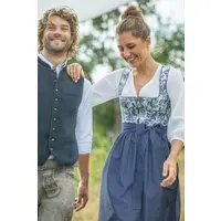 Dirndl STEINFELD (75 cm) ~ ~ weiß, blau