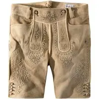 Hirschlederhose Königstein (oid schilf-schwarz, ) von Stockerpoint Bergfeuer für Herren, Lederhosen, % Hirschleder