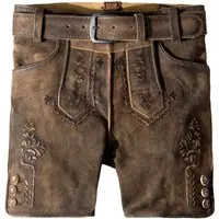 Kinderlederhose Michel (muskat gespeckt, ) von Stockerpoint Trachtenkids für Unisex, Lederhosen, % Leder