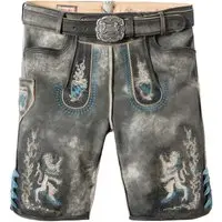 Trachtenlederhose Bayern Bua (grau antik gespeckt, ) von Stockerpoint Mountain Rocker für Herren, Lederhosen, % Echtleder