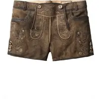 Trachtenlederhose Rosy (stein geäscht, ) von Stockerpoint Heimatgwand für Damen, Hosen, % echt Leder