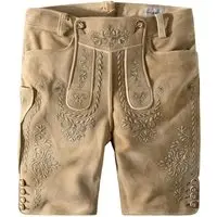 Hirschlederhose Königstein (oid schilf-grün, ) von Stockerpoint Bergfeuer für Herren, Lederhosen, % Hirschleder