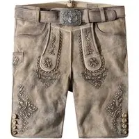 Trachtenlederhose Logan (hellgrau gespeckt, ) von Stockerpoint Classics für Herren, Lederhosen, % Leder