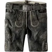 Trachtenlederhose Bertl (graphit gespeckt, ) von Stockerpoint Classics für Herren, Lederhosen, % Leder
