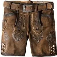Hose Santo (stein geäscht, ) von Stockerpoint Trachtenkids für Unisex, Lederhosen, % echt Leder