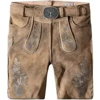 Trachtenlederhose Girgl (senf gespeckt-grau, ) von Stockerpoint Classics für Herren, Lederhosen, % echt Leder