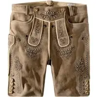 Säm. gegerb. Lederhose Fellhorn (oid trüffel-schwarz, ) für Herren, Lederhosen, % sämisch gegerbtes Leder