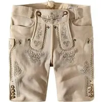 Säm. gegerb. Lederhose Fellhorn (oid sand-grün, ) für Herren, Lederhosen, % sämisch gegerbtes Leder