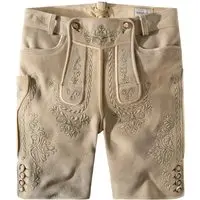 Hirschlederhose Königstein (oid kitt-grün, ) von Stockerpoint Bergfeuer für Herren, Lederhosen, % Hirschleder