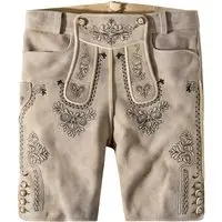 Säm. gegerb. Lederhose Fellhorn (oid stein-schwarz, ) für Herren, Lederhosen, % sämisch gegerbtes Leder