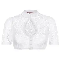 Dirndlbluse Spitze weiß Belinda 011108