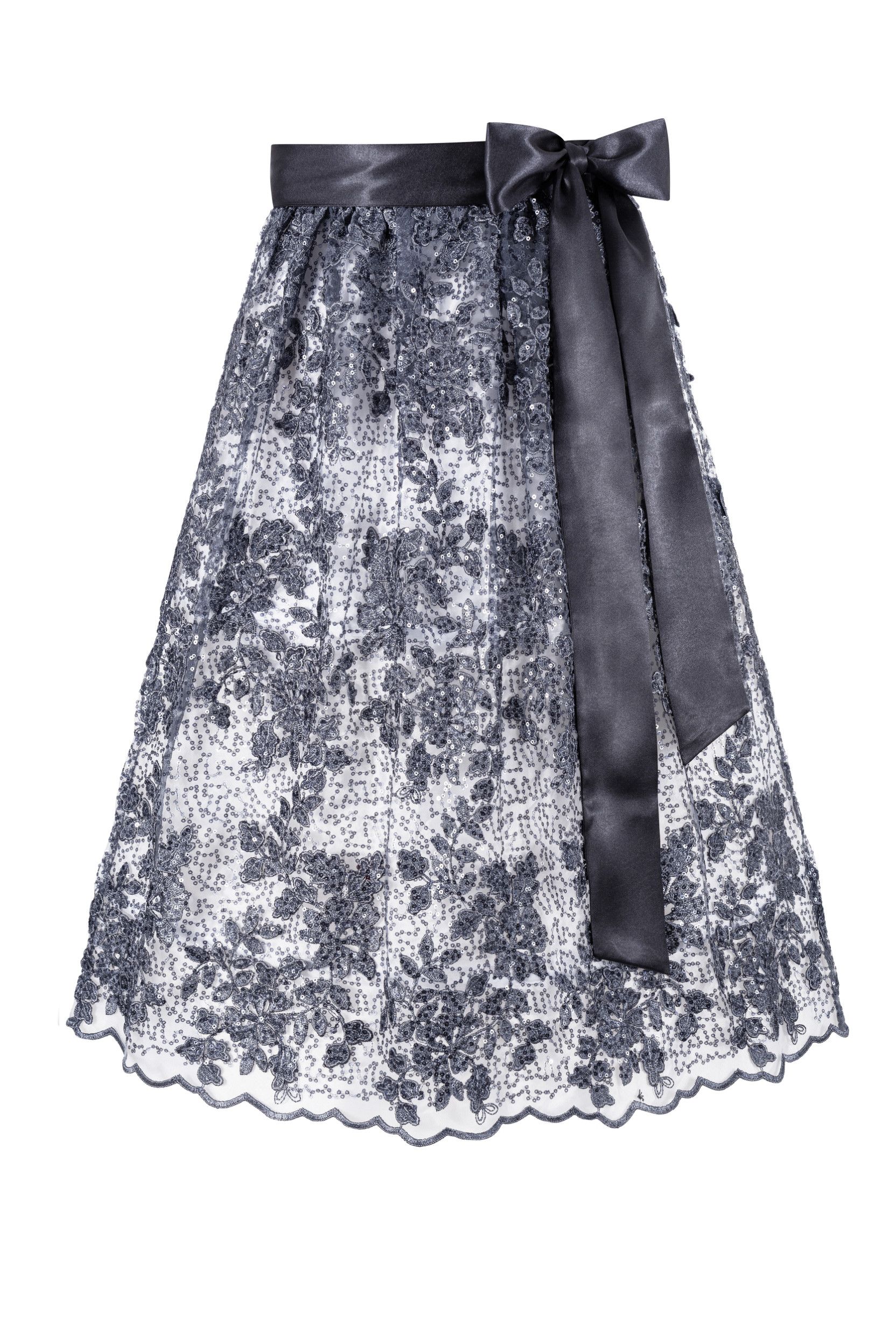 Dirndlschürze SUSAN (70 cm) ~ blaugrau
