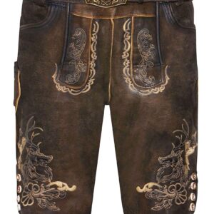 Lederhose kurz dunkelbraun Luis 015422