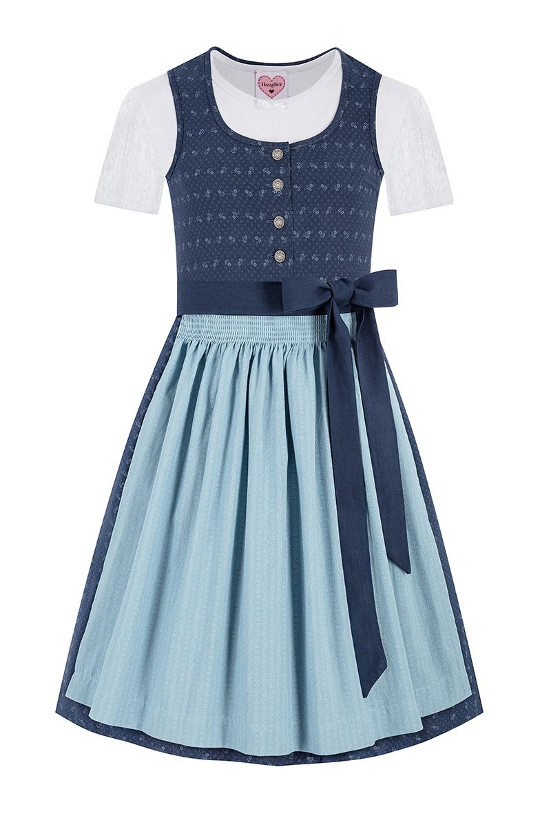 Kinder Dirndl blau hellblau Nina 014803
