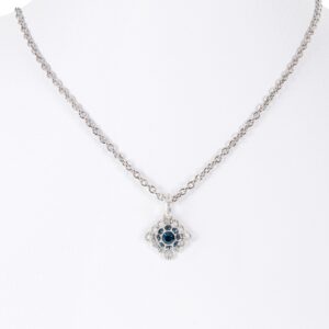 Collier mit Strassstein ~ dunkelblau