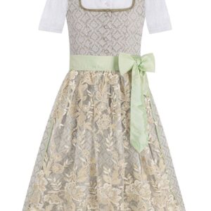 Kinder Dirndl grau gold 013785