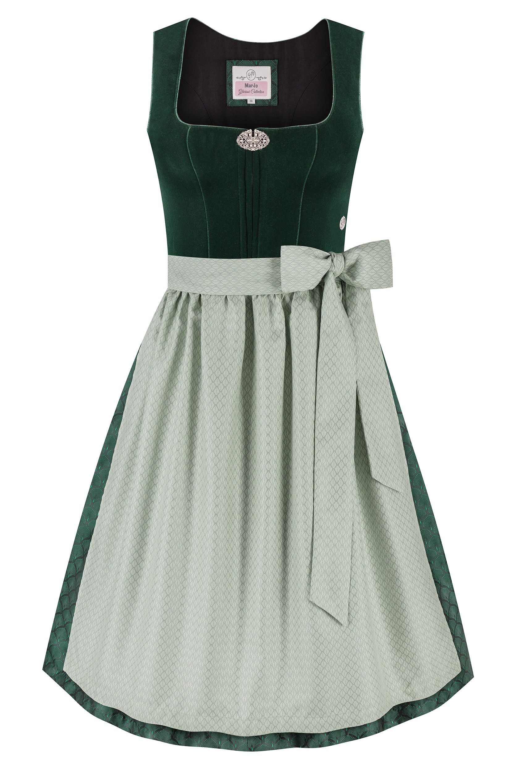 Dirndl FRIEDA (65 cm) ~ dunkelgrün, salbei